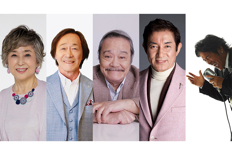 竹下景子・武田鉄矢・西田敏行・田中健・松崎しげる　竹下景子：撮影 篠山紀信